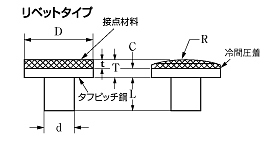 電気接点 リベットタイプ